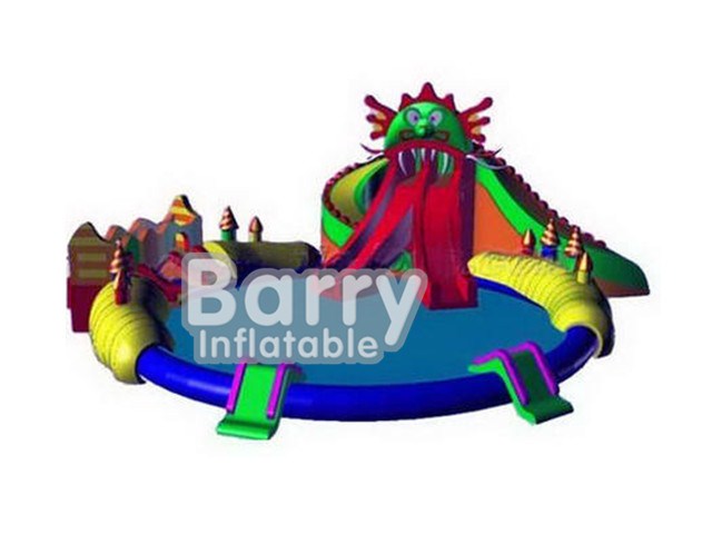 China Inflatable Amusement Park Products , Dragon Park For Kids BY-AWP-003